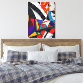 Kleurrijke abstracte Canvasmuurkunst voor Woonkame Canvas Afdruk (Insitu (Slaapkamer))