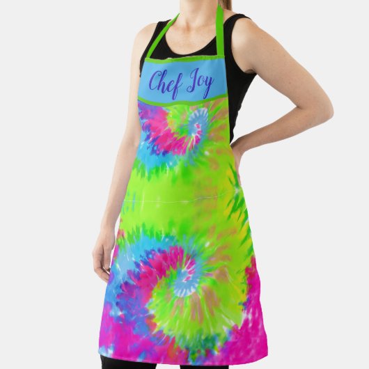 KLEURRIJKE ABSTRACTE CHEF STROPDAS-DYE SCHORT (Insitu)