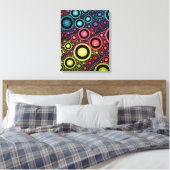 Kleurrijke Abstracte Circle Art Canvas Afdruk (Insitu (Slaapkamer))