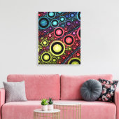 Kleurrijke Abstracte Circle Art Canvas Afdruk (Insitu (Woonkamer))
