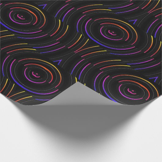 Kleurrijke Abstracte Circles Gamer Cadeaupapier (Hoek)