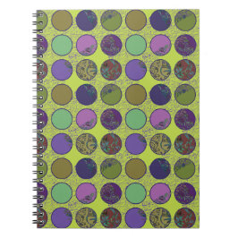 Kleurrijke Abstracte Cirkel Tote Tas Notitieboek
