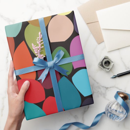 Kleurrijke Abstracte cirkels Cadeaupapier (Geschenken)