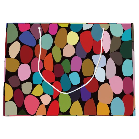 Kleurrijke Abstracte cirkels Groot Cadeauzakje (Voorkant)
