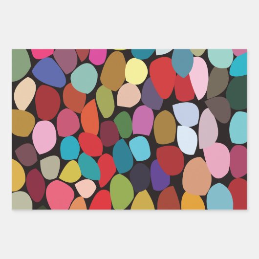 Kleurrijke Abstracte cirkels Inpakpapier Vel (Voorkant 2)