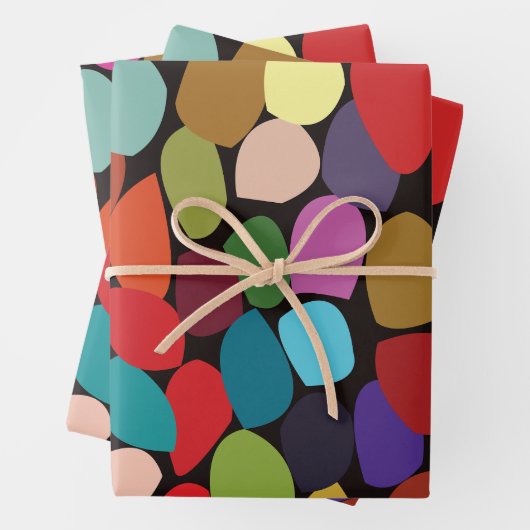 Kleurrijke Abstracte cirkels Inpakpapier Vel (In situ)
