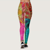 Kleurrijke Abstracte Cirkels Kunst Leggings (Achterkant)