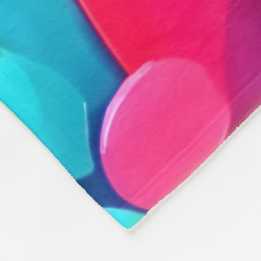 Kleurrijke Abstracte cirkels schilderen Fleece Deken (Hoek)