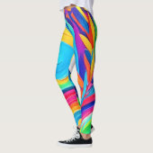 Kleurrijke Abstracte cirkels schilderen Leggings (Links)
