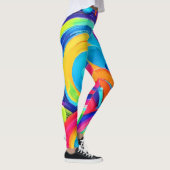 Kleurrijke Abstracte cirkels schilderen Leggings (Rechts)