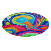 Kleurrijke Abstracte cirkels schilderen Snijplank (Hoek)