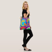 Kleurrijke Abstracte cirkels schilderen Tote Bag (Op model)