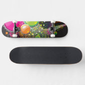 Kleurrijke Abstracte cirkels skateboard (Horizontaal)