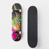 Kleurrijke Abstracte cirkels skateboard (Voorkant)