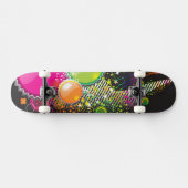 Kleurrijke Abstracte cirkels skateboard (Horizontaal)