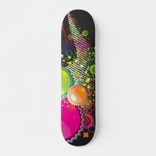 Kleurrijke Abstracte cirkels skateboard