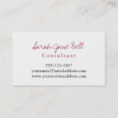 Kleurrijke, Abstracte Cirkels & Strepen met Rood Visitekaartje (Achterkant)