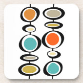 Kleurrijke Abstracte cirkels uit de middeneeuw Bier Onderzetter (Voorkant)