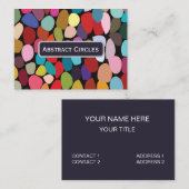 Kleurrijke Abstracte cirkels Visitekaartje (Voorkant / Achterkant)