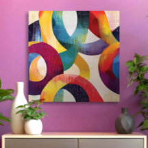 Kleurrijke Abstracte Cirkelvormige Ringen