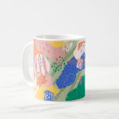 Kleurrijke Abstracte Collage Cutout Vormen Mok (Voorkant links)