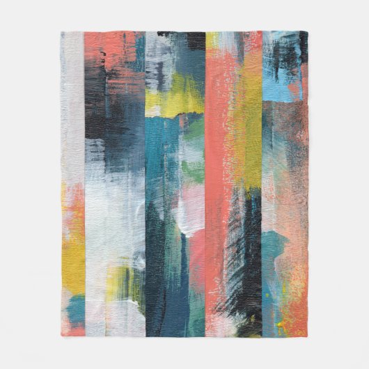 Kleurrijke abstracte collage. fleece deken (Voorkant)