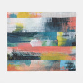 Kleurrijke abstracte collage. fleece deken (Voorkant (Horizontaal))