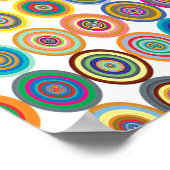 Kleurrijke Abstracte, compacte cirkels Poster (Hoek)
