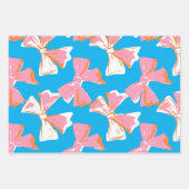Kleurrijke Abstracte Coquette Bow Pattern Quirky Inpakpapier Vel (Voorkant 3)