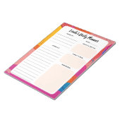 Kleurrijke Abstracte Dagelijkse Takenlijst Notitie Notitieblok (Schuin)