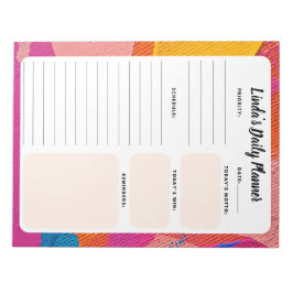 Kleurrijke Abstracte Dagelijkse Takenlijst Notitie Notitieblok