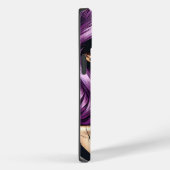 Kleurrijke Abstracte  Dame met Paarse Haar Case-Mate iPhone Case (Achterkant / Rechts)
