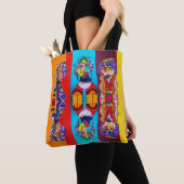 KLEURRIJKE ABSTRACTE DAMES CANVAS TAS (Dichtbij)