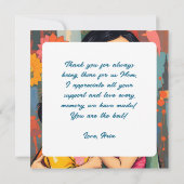 Kleurrijke Abstracte dank je mam | Moederdag Kaart (Achterkant)
