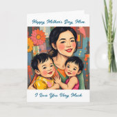 Kleurrijke Abstracte dank je mam | Moederdag Kaart (Voorkant)