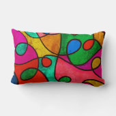 Kleurrijke, Abstracte decoratieve Design Kussen (Achterkant)