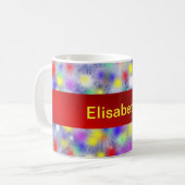 kleurrijke abstracte design koffie mok (Voorkant links)
