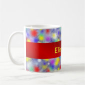 kleurrijke abstracte design koffie mok (Links)