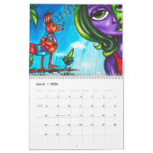 Kleurrijke Abstracte Dieren Whimsical Art Kalender (Mar 2026)