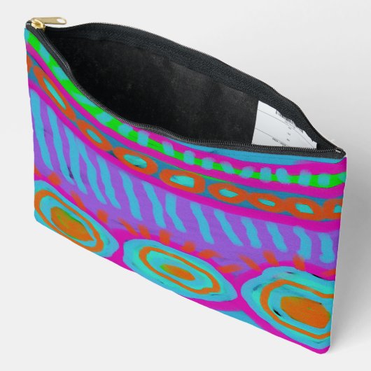 Kleurrijke Abstracte Digitale Art Print Cut Naaiza Etui (Open)