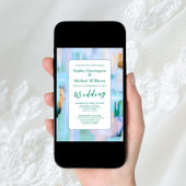 Kleurrijke Abstracte digitale huwelijksuitnodiging Kaart