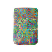 Kleurrijke Abstracte Digitale Kunst met Vierkanten Badmat (Voorkant Verticaal)