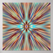 Kleurrijke Abstracte digitale kunst Poster (Voorkant)