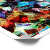 Kleurrijke Abstracte digitale kunst Poster (Hoek)