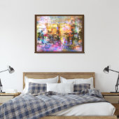 Kleurrijke Abstracte digitale kunst-vervagende her Canvas Afdruk (Insitu (Slaapkamer))