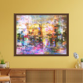 Kleurrijke Abstracte digitale kunst-vervagende her Canvas Afdruk (Insitu (Woonkamer))