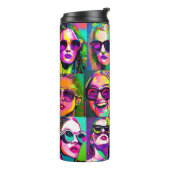 Kleurrijke Abstracte digitale kunst | Vrouwen in Z Thermosbeker (Gedraaid links)