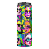 Kleurrijke Abstracte digitale kunst | Vrouwen in Z Thermosbeker (Achterkant)