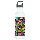 Kleurrijke Abstracte digitale kunst | Vrouwen in Z Waterfles (Voorkant)