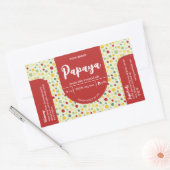 Kleurrijke Abstracte DIY Candle Jar Warp Around La Rechthoekige Sticker (Envelop)